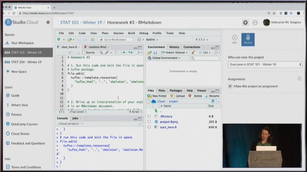 RStudio Cloud for education 